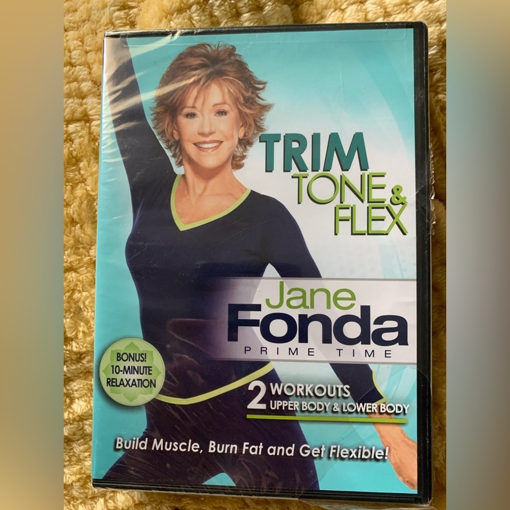 New! Jane Fonda TRIM TONE & FLEX PRIME TIME WORKOUT DVD.2 workouts-Upper & Lower
